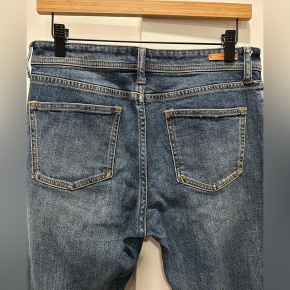 Pilcro High-Rise Embroidered Slim Straight Jeans, Denim Medium Blue - Picture 15 of 16